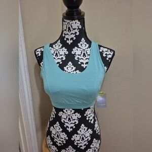 Tek Gear Blue Cut Out Crop Tank Top